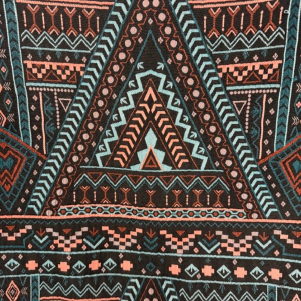 Express Mini Skirt Size 6 Western Boho Pattern Faux Leather Festival - Picture 5 of 11